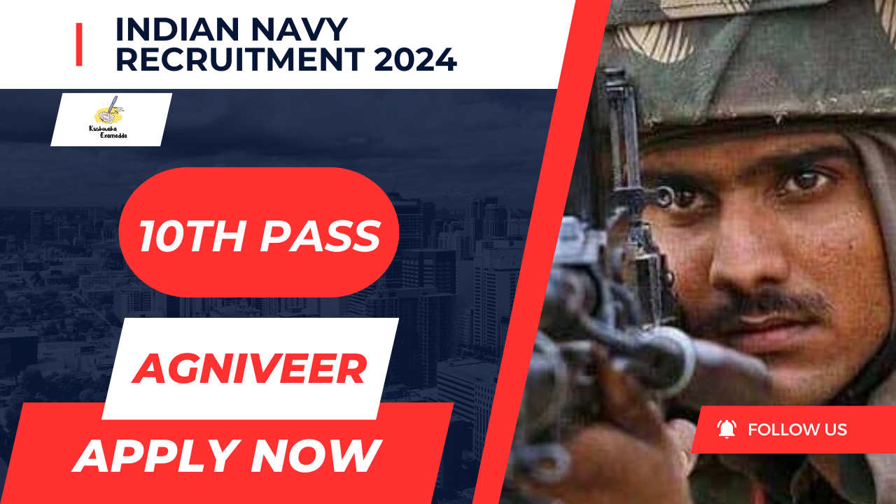 Indian Navy Recruitment 2024 Apply online date (SSR, MR)